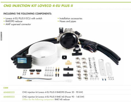 CNG INJECTION KIT LOVECO 4-EU PLUS II